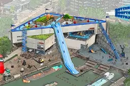Rotterdamse Dakendagen viert tiende editie met glijbaan bij Maritiem Museum