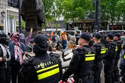 Politie over pro-Palestinademonstratie: ‘93 verdachten aangehouden, één agent mishandeld’