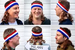 Deze matties met nepmatjes gaan met z’n allen naar Milaan voor dorpsgenoot Jorrit Bergsma. ‘It jokket wol wat yn ’e nekke’