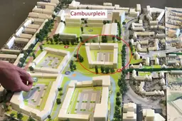 Bij de Coopmansstraat in Leeuwarden komen eengezinswoningen van drie lagen uit een fabriek