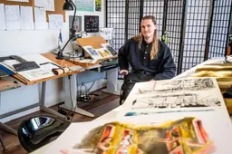 Skelte Siweris Braaksma uit Marrum strijdt met zijn strip ‘Swalker’ over post-apocalyptisch Friesland voor klimaat en toekomst
