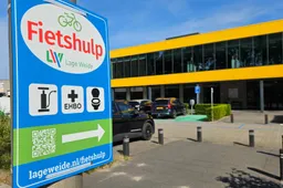 fietshulp punt op lage weide