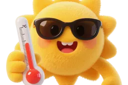 zon warm hitte