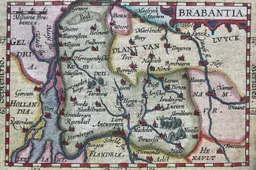 Oude kaart Brabant via Erfgoedhuis Veldhoven