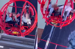 thumb vk meisje op kermis nistelrode maakt slimme beslissing en springt net op tijd uit fly zone attractie