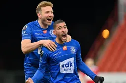 Zwaar gefrustreerd AA Gent gaat na onterecht rood alsnog stunten op Standard