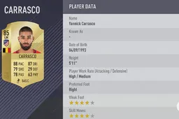 EA Sports maakt 100 beste spelers op FIFA 18 bekend: knappe upgrade voor Carrasco