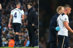 Alderweireld moet wedstrijd staken ,vrees voor zeer ernstige blessure