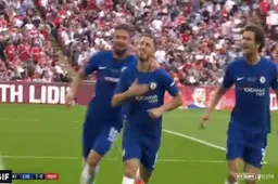 Hazard scoort en fans gaan los: "Een nachtmerrie voor United" (Video)