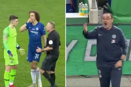 Kepa weigert vlak voor penalty's wissel, Sarri verliest het hélemaal (VIDEO)