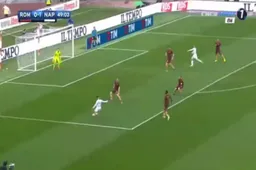 Mertens is nu helemaal los en scoort zijn tweede in topper tegen AS Roma (Video)
