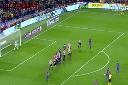 Messi verrast doelman met deze spitsvondige vrije trap (Video)