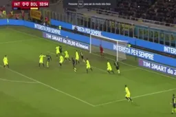 Centrale verdediger van Inter Milaan scoort met een fantastische omhaal (Video)