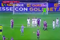 Torino-doelman waant zich even Roberto Carlos en doet plots dit... (Video)