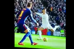 Ronaldo waant zich even Teo en gaat de mist in tegen Barça (Video)