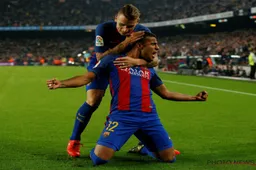 Barcelona wint zeer nipt van rode lantaarn