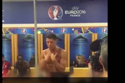 Kippenvel: De speech van Ronaldo na de EK-winst in kleedkamer van Portugal (Video)