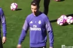 Fans van Real Madrid schrikken zich rot na wat ze hier van Ronaldo zien op training