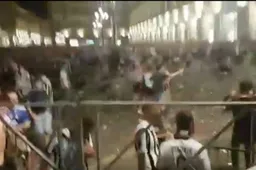 Paniek alom: Juventus-fans vluchten weg (Video)