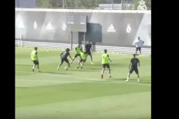 Ploegmaats bij Real Madrid kunnen niet geloven wat ze zien van Marcelo op training (Video)
