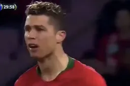 Ronaldo maakt zichzelf compleet belachelijk met deze actie (Video)