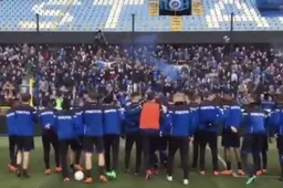 Club-fans zorgen voor schitterende sfeer op training (Video)