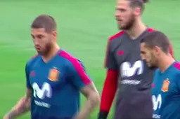 Sergio Ramos wil op training iets duidelijk maken aan Ronaldo (Video)