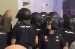 Spaanse politie pakt Club-fans hardhandig aan in Madrid