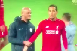Pijnlijk! Kompany maakt grapje, maar kijk wat van Dijk dan doet (VIDEO)