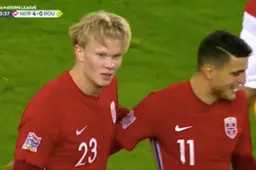 Verbluffende Haaland speelt alles kapot bij Noorwegen (VIDEO)