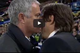 Dit is wat een boze Mourinho zei tegen Conte na 4-0-pandoering (Video)