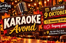 Herfstige Karaokeavond bij Café Mart Brok
