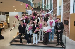 Huldiging hockey Wageningen