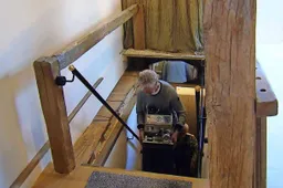 Joop met zijn eigen koffiemachine_