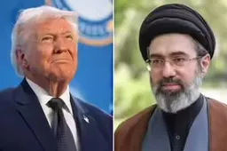 us-president-donald-trump-left-ayatollah-mojtaba-khamenei-right