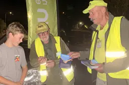 Floris uit Wamel met natuurgidsen Rob en Daan