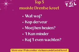 HvdT Top 5 Mooiste Drentse kreet van 2025 Huus van de Taol