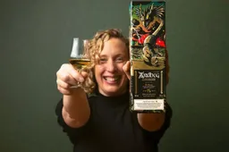 Gillian MAcDonald with Ardbeg Anthology The BEithirs Tale whisky and a tulip glass