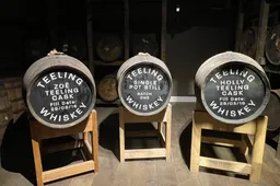 teeling-whiskey-family casks in Irish distillery
