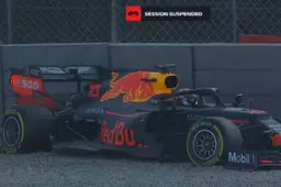 Gasly zet RB15 in muur en veroorzaakt rode vlag, Red Bull lijkt klaar
