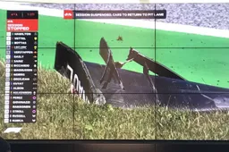 Hulkenberg rijdt over 'gele banaan' en veroorzaakt code rood