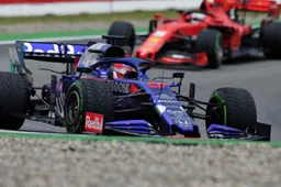 Champagne voor Toro Rosso-duo: 'We danken de regengoden'
