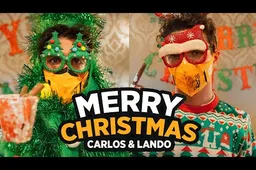 Video | Norris en Sainz nemen het tegen elkaar op in kerstuitdaging