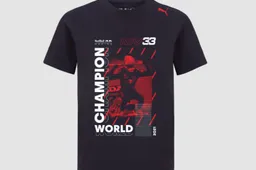 Kampioensshirt Verstappen nog steeds op voorraad, dus bestel snel!