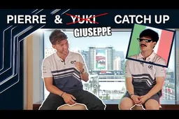 Video | Tsunoda en Gasly kletsen bij over alles en nog wat