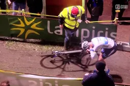 Van der Poel knalt op steward, maar wint avondcross in Diegem