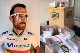 Wielerbrillen van Valverde en Movistar naar corona-doktoren in Barcelona