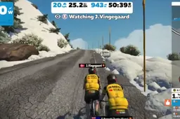 Vingegaard slaat slag op Alpe du Zwift en wint Jumbo-eCompetitie