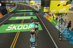 Erath wint sprint na weinig bewogen etappe in virtuele Tour de France