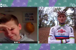 Mathieu van der Poel geeft jonge Xander mooie verrassing en dat zorgde voor ontroerende beelden